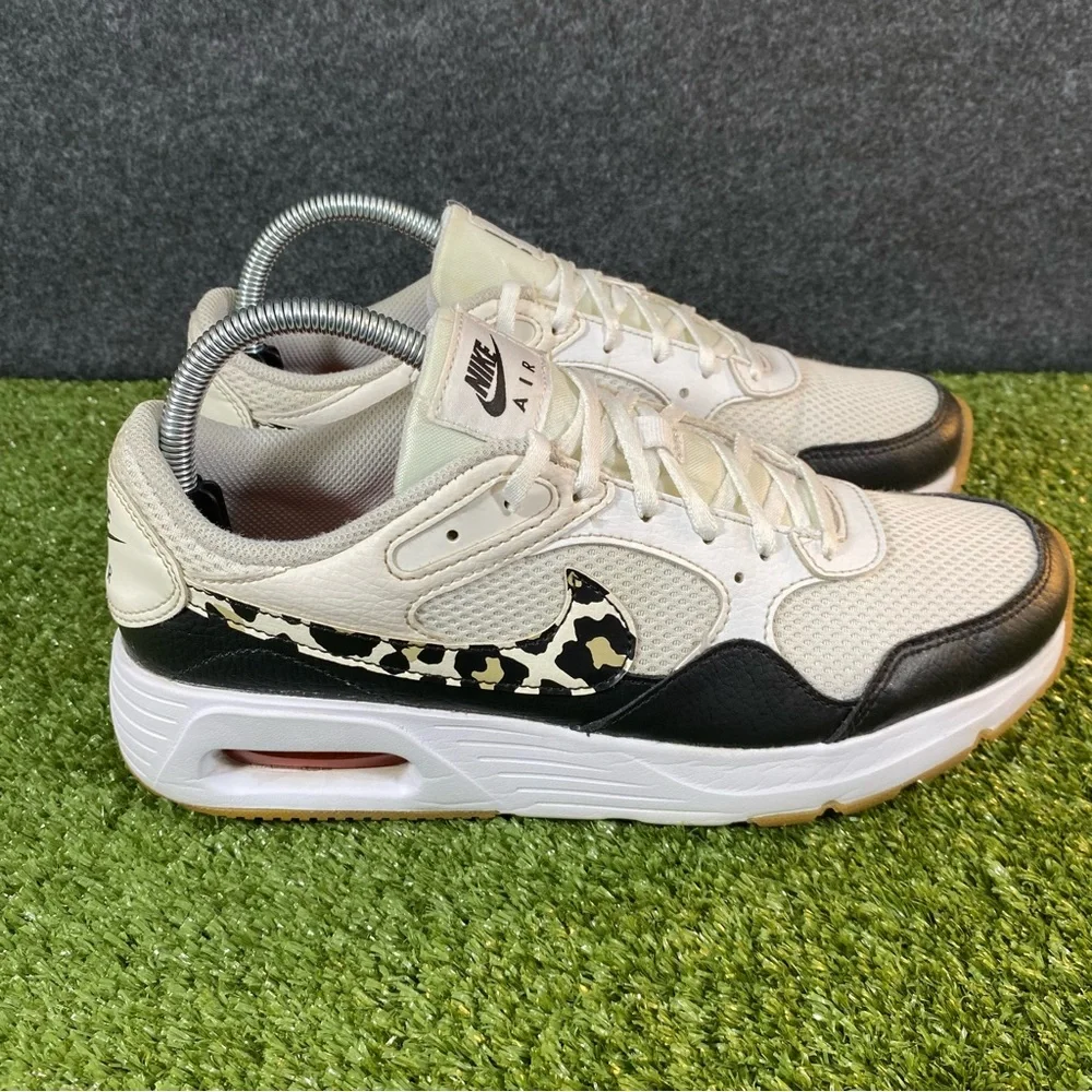 Nike Air Max SC Sneakers Women's Size 9.5 Leopard White Animal Print DZ5200-100 - Picture 4 of 14